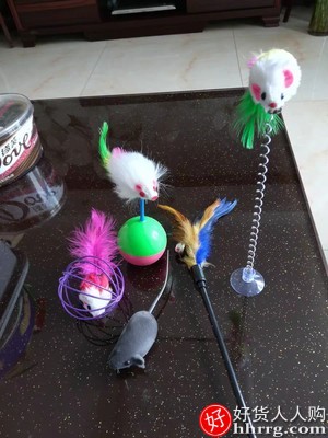 猫玩具套装自嗨激光笔，逗猫棒羽毛铃铛不倒翁插图1