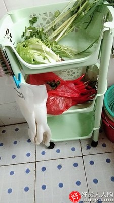 厨房塑料置物架，落地多层蔬菜架子插图4