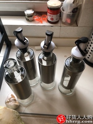 不锈钢油壶酱油瓶醋瓶，厨房调味瓶油罐套装玻璃防漏装油瓶插图4