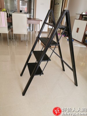 肯泰家用多功能折叠梯子，加厚铝合金人字梯花架便携小梯凳插图3