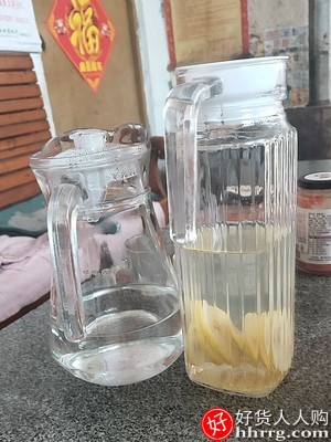 冷水壶玻璃凉水壶瓶，大容量非耐热高温凉白开水杯套装插图1