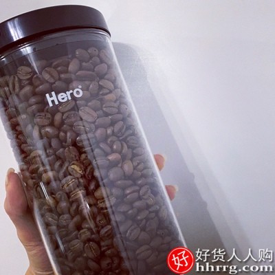 Hero玻璃瓶子密封罐，玻璃咖啡豆五谷杂粮保鲜储物罐插图3