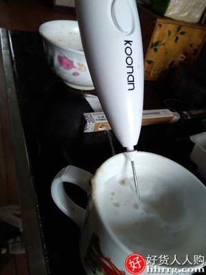 Koonan卡纳咖啡打奶泡器奶泡机，家用电动咖啡冷奶泡手持发泡器插图3