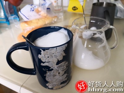 Koonan卡纳咖啡打奶泡器奶泡机，家用电动咖啡冷奶泡手持发泡器插图4