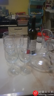 红酒杯套装家用6只，水晶杯葡萄醒酒器欧式玻璃高脚杯酒具插图1