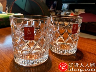 威士忌酒杯家用欧式水晶玻璃洋酒杯，八角啤酒杯酒吧套装