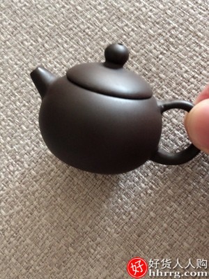 ronkin袖珍宜兴指尖茶壶，倒立迷你紫砂壶