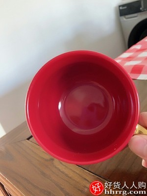 共禾京品中国风马克杯，创意情侣陶瓷水杯带勺