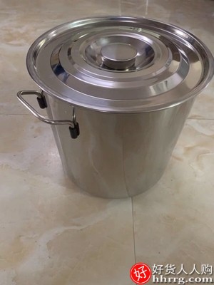 不锈钢桶圆桶带盖汤锅，商用汤桶加厚