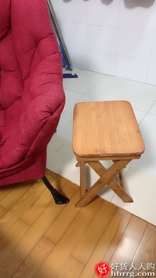 木马人折叠凳子，便携式家用实木户外椅换鞋凳小板凳马扎