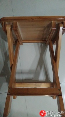 木马人折叠凳子，便携式家用实木户外椅换鞋凳小板凳马扎
