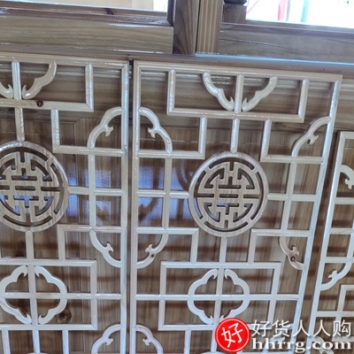 东阳木雕中式仿古花格门窗，隔断屏风实木门雕花门