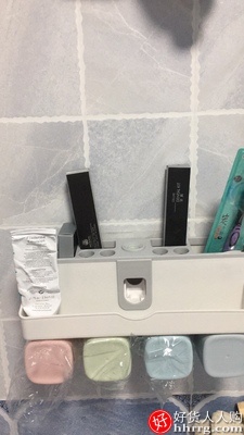 壁挂牙膏盒，牙刷收纳卫生间置物架插图3