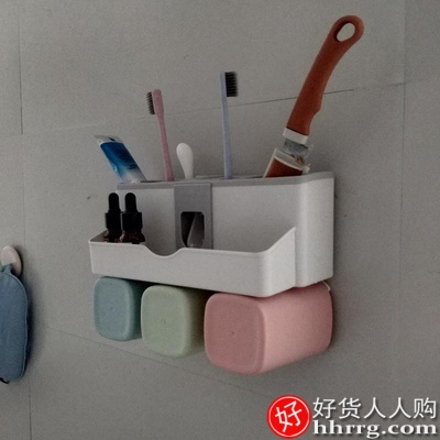 壁挂牙膏盒，牙刷收纳卫生间置物架插图4