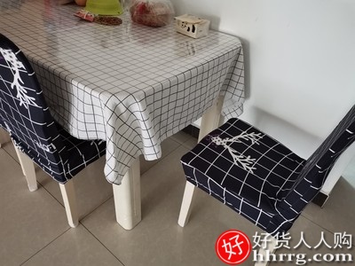 餐桌椅子套罩餐椅套，防水桌布棉麻茶几布艺套装插图