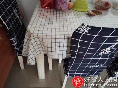 餐桌椅子套罩餐椅套，防水桌布棉麻茶几布艺套装插图2