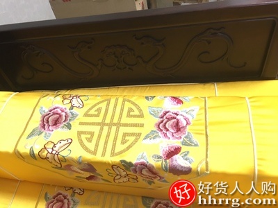 红木沙发垫五件套，新中式古典实木家具坐垫插图1