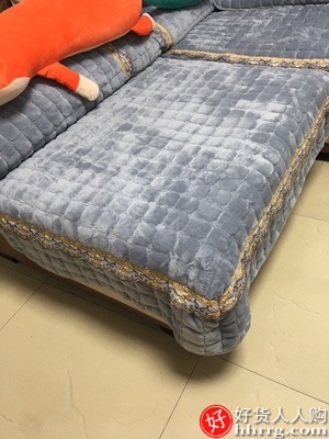 冬季沙发垫，毛绒皮防滑坐垫加厚四季通用一套插图3