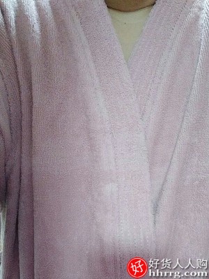 洁丽雅男女浴袍，纯棉睡袍毛巾料加厚情侣浴衣插图