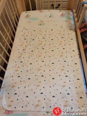 可优比婴儿床床笠纯棉隔尿，宝宝床罩儿童床单插图3