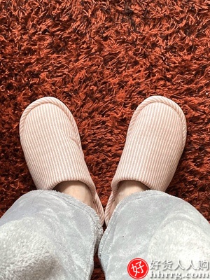日式家居棉拖鞋，居家防滑地板软底棉拖鞋插图1