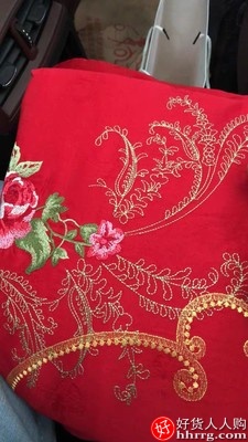 富安娜家纺婚房大红结婚套件，被套床单床上四件套插图1
