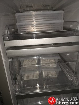 日本厨房冰箱收纳盒，塑料长方形带盖冷藏盒插图2