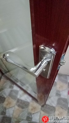 卫生间门锁，通用型室内铝合金门把手单舌