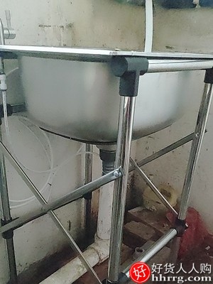 洗菜盆单槽不锈钢厨房水槽，洗菜池简易水池带支架