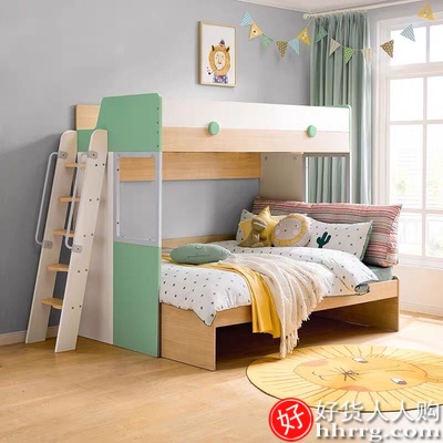 林氏木业儿童床高低床，带书桌一体床上床下桌上下床插图4