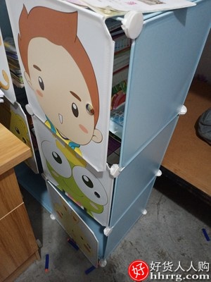 麦田儿童书架，带门组装置物柜收纳柜插图1