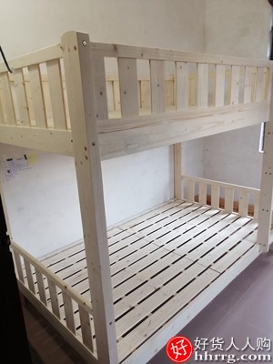 全实木上下铺木床双层床，上下儿童床子母床高低床两层床插图1