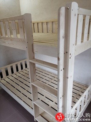 全实木上下铺木床双层床，上下儿童床子母床高低床两层床插图3