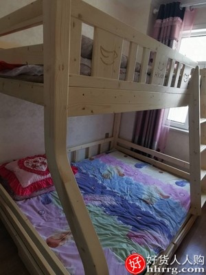林氏木业儿童床，全实木床上下床高低床双层床插图