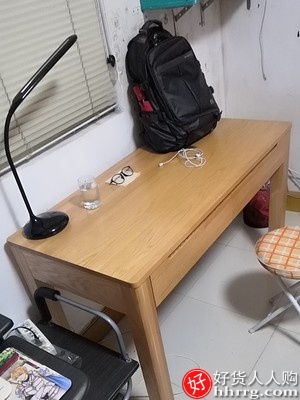 源氏木语纯实木小书桌，简约橡木1米学习桌电脑桌办公桌