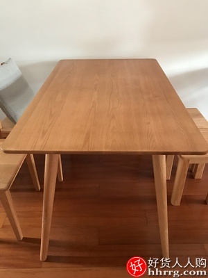 源氏木语纯实木餐桌，北欧简约饭桌橡木桌椅组合插图1