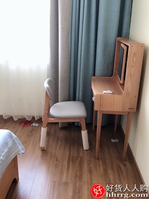 源氏木语实木餐椅，北欧橡木软包靠背书桌椅休闲椅插图