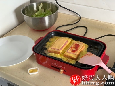 日本Bruno小方锅，多功能料理锅烤肉机火锅电烤锅插图1