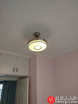 隐形风扇灯吊扇，家用吸顶蓝牙音响带电扇吊灯一体变频插图1