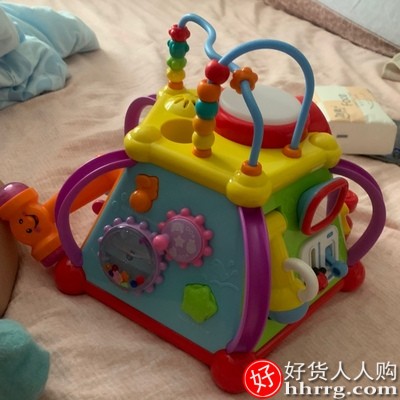 汇乐玩具快乐小天地宝宝玩具桌，多功能六面体益智儿童游戏桌插图2