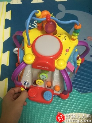 汇乐玩具快乐小天地宝宝玩具桌，多功能六面体益智儿童游戏桌插图4