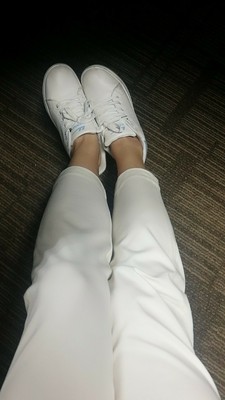 白色西装裤九分裤，职业直筒修身高腰显瘦哈伦休闲女裤插图4