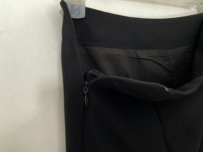 夏季黑色雪纺半身裙，垂感高腰长裙侧开叉包臀裙插图2