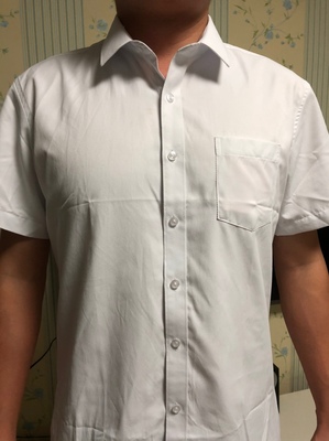 男士长袖白衬衫，半袖休闲短袖衬衣插图2