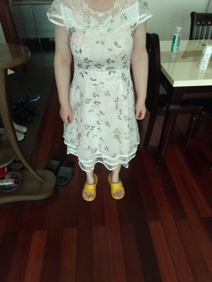 夏天蕾丝连衣裙，小矮个子短款裙插图4