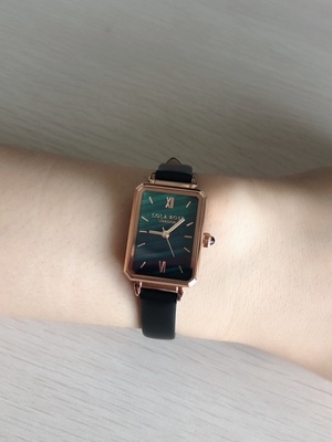 Lola Rose女士手表，复古小方盘手表小绿表插图1