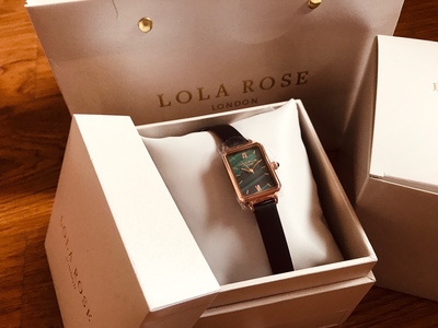 Lola Rose女士手表，复古小方盘手表小绿表插图5