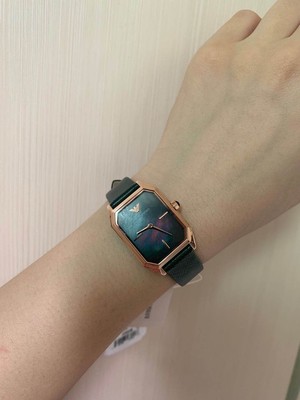 阿玛尼石英手表，时尚方盘小绿表AR11149插图1