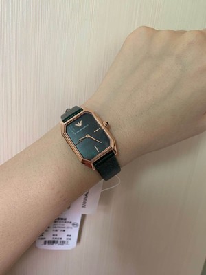 阿玛尼石英手表，时尚方盘小绿表AR11149插图2