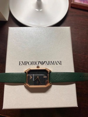 阿玛尼石英手表，时尚方盘小绿表AR11149插图4